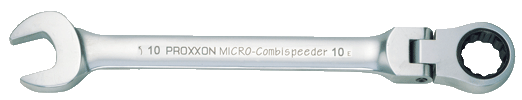 MICRO-Combispeeder: комбинированные ключи с обгонной муфтой и поворотной на ± 90 ° головкой. Удлиненная серия.