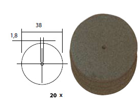 Отрезные диски корунд, ø38 мм, 25 шт.